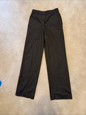 Chocolate Brown/dark grey Women’s Dress Pants - Tailored Straight, Semi-Wide Leg